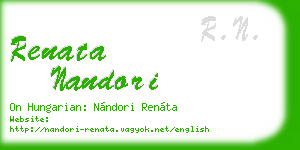 renata nandori business card
