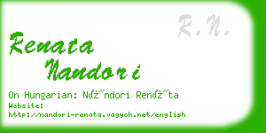 renata nandori business card
